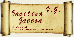Vasilisa Gaćeša vizit kartica